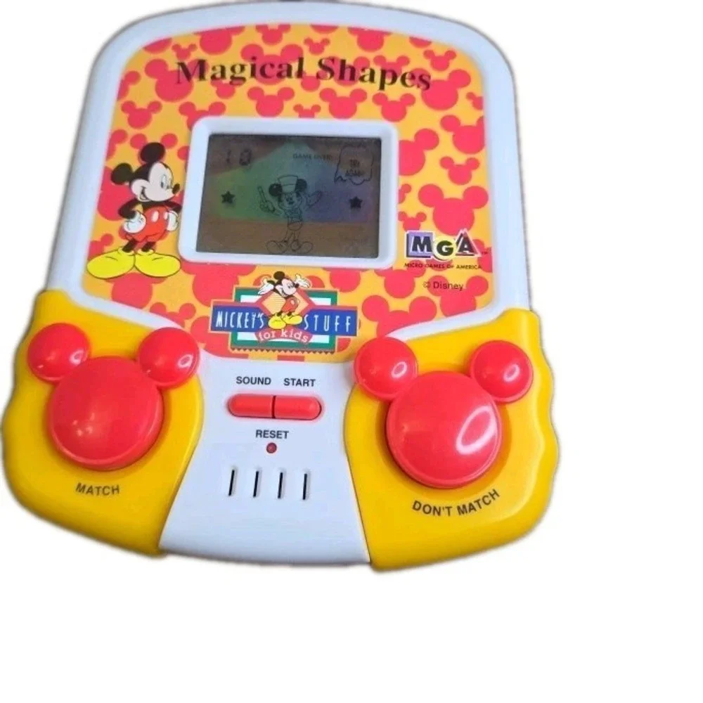 1997 Disney Mickey Mouse Magical Shapes Electronic Handheld Game MGA-Tested